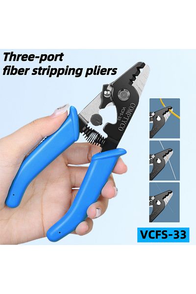 Choice COMPTYCO VCFS-33 Three-port Fiber Stripping Pliers Optical Fiber Stripper FTTH Tool Fiber Optic W...