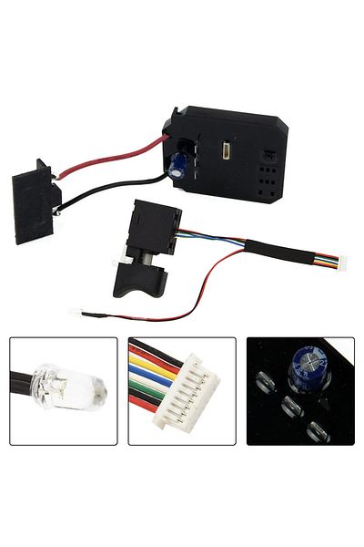 DAZZLEEX Brushless Electric Wrench Drive Control Board With Switch Suitable For 2106/161/169 General Angle...