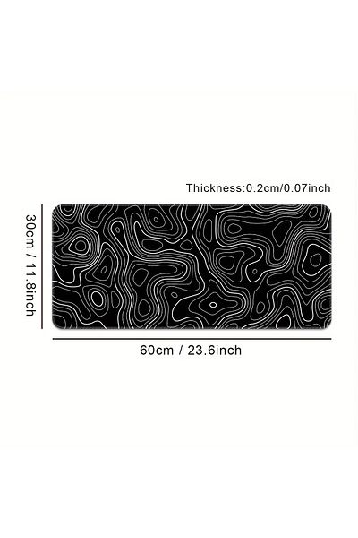 Choice Black 1pc Abstract Line Large Gaming E-sports Computer Oversized Extended Thickened Mouse Pad Deskto