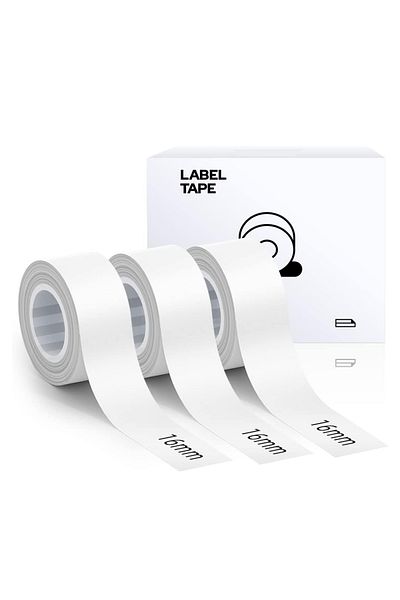 Choice 3RollS 16mmx4m White Continues Adhesive Label Maker Paper for MAKEID M1/L1/E1 Mini/Mini HD Lamina...
