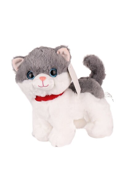 berattoys 25 cm peluş kedi sesli kedi peluş oyuncak uyku arkadaşı hediyelik m...