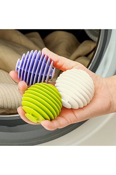 Choice1 3PCS Reusable Magic Laundry Balls TPR Soft Anti-winding Clothes Cleaning Tools Household Washing ...