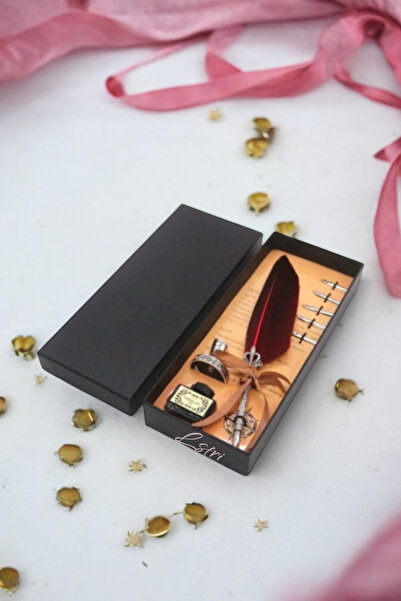 lstri Mürekkepli Hokka Zarif Tasarım Divit Kalem Set Sevgililer ve Öğretmenle...