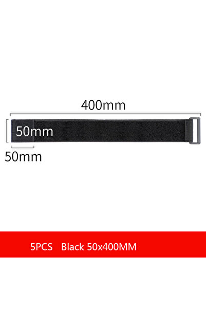Choice 5 قطع سوداء 50 × 400 مم 2/5 قطع مشبك عكسي مرن قابل للتخصيص من النايلون...