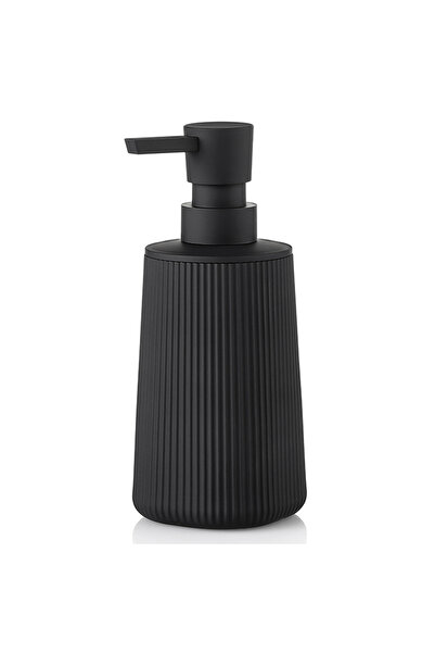Choice موزع صابون يدوي أسود 250 مل للحمام والمطبخ، حصيرة بلاستيكية مخططة على ...