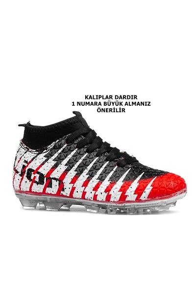 Lion 1453 Black Red Cleat Football Shoes