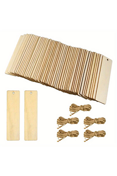 Choice 50 قطعة من العلامات المرجعية الخشبية الفارغة DIY للحرف الخشبية، قائمة ...