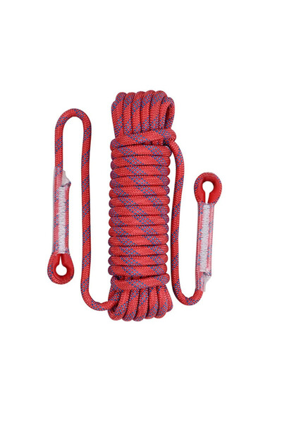 Choice حبل أمان أحمر سميك بطول 30 مترًا (98.4 قدمًا) بسمك 10 مم، حبل تسلق ثاب...