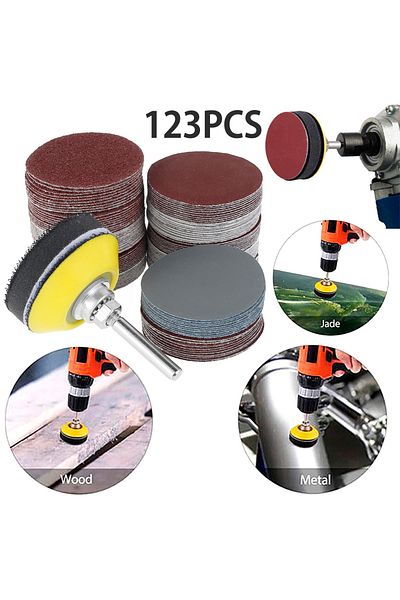 Toorise 120pcs 50mm Sanding Discs Pads Set 60-3000 Grit Abrasive Polishing Pad Kit For Dremel Rotary Tool...