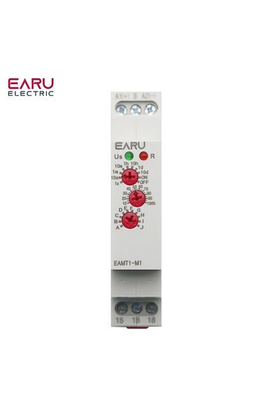 EARUELETRIC Eamt1-m1 12-240v Ac Dc Din Rail Type 0.1 Second -10 Days Time Delay Relay 16a 250vac Multifunction T