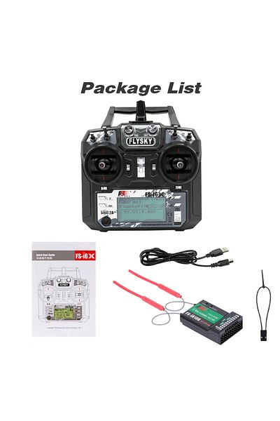 Choice جهاز إرسال Flysky Fs-i6x 2.4 جيجا هرتز 10 قنوات AFHDS 2a Rc باللون الأسود مع جهاز استقبال Fs-ia6b Fs-x6b Fs-ia10b لـ Rc