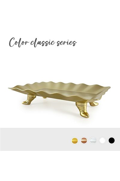 Choice Gold 1pc Durable Sturdy Cake Stand Candy Plate Dessert Display Tray,living Room Fruit Plate,weeding,