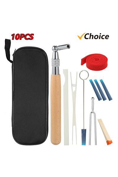 Choice 10pcs 10/16pcs Piano Tuning Kit Professional Tuning Tuning Wrench Long Handle Tuning Wrench Rubber