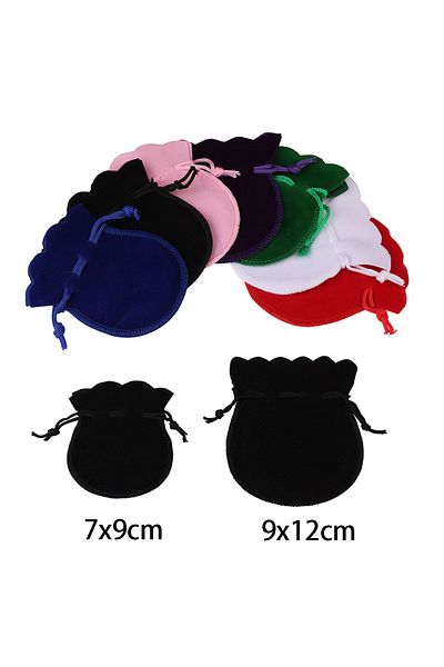 Choice 10pcs/lot Gourd Pouch Velvet Gifts Bag Drawstring Nylon Rope Soft Jewelry Packaging Wedding Chris...