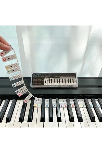 Choice Colors 1pc Reusable Silicone Piano Keyboard Note Labels - Perfect For Kids & Beginners Learning Pian
