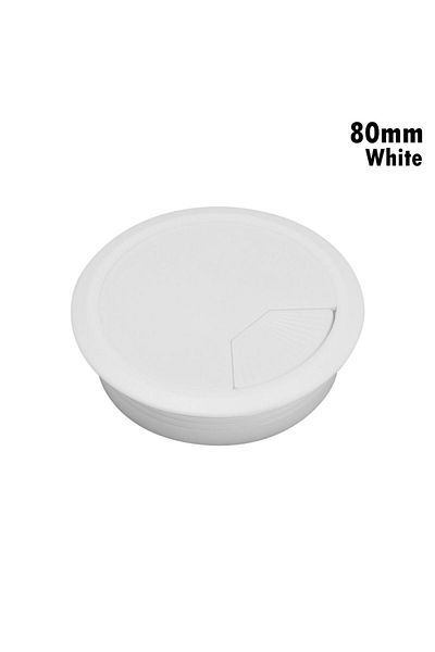 Choice 60mm White Pc Computer Desk Round Wire Tidy Grommet 60/80mm Desk Table Plastic Cable Hole Cover Orga
