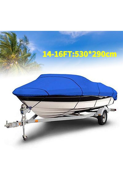 Choice 14-16ft Heavy Duty Fishing Ski Boat Cover For 11-13' 14-16' 17-19' 20-22' V-hull Waterproof Sunproo
