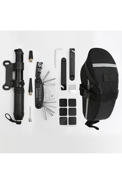 Choice Gray Portable Bicycle Repair Tools Kit Bike Repair Tools Kit Pump Tire Patch Multi-functional Wrench