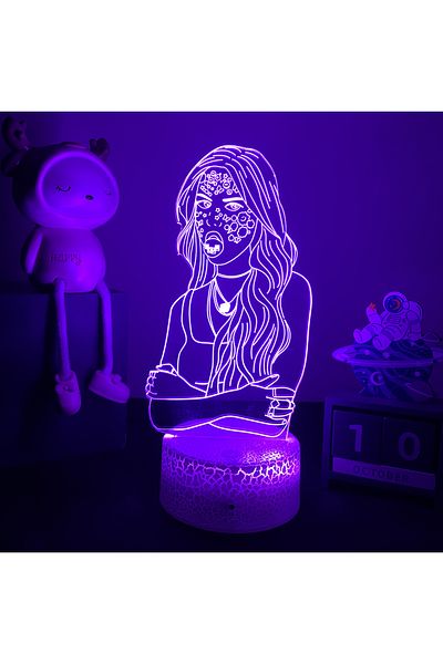 Choice 3795 Crack Base 16 Color With Remote 3d Night Light Singer Olivia Rodrigo Gift For Fans Bedroom Deco