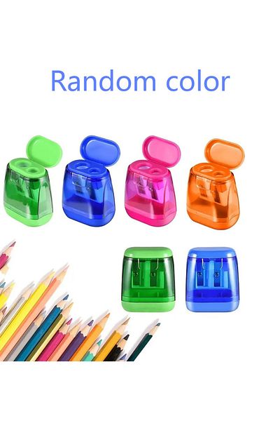Choice Red A Color Random Student Two-hole Pencil Sharpener For Children's School Supplies - A Must-have Fo