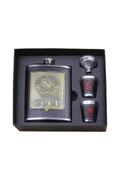 Choice 8oz Set 8oz Luxury Stainless Steel Alcohol Hip Flasks Vodka Whiskey Wine Bottle Cups Bottle Set Cccp