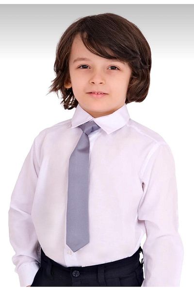 BLUEMOOR 23 APR 29 OCT 10 NOV Cămașă și cravată pentru copii de culoare uni