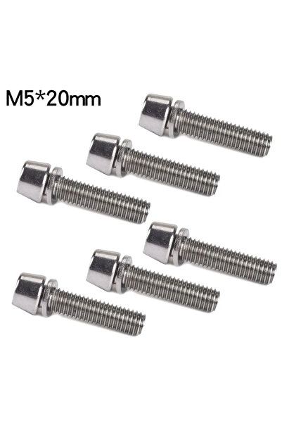 Choice 6pcs M5X20 Stainless Steel M5/M6 MTB Bike Handlebar Stem Screws Hexago...