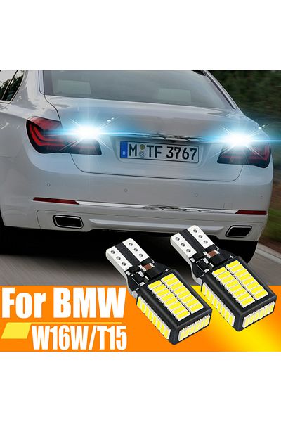 cityking T15 أبيض W16w T15 قطعتان W16w T15 921 LED Canbus مصباح عكسي مصباح احتياطي لـ E65 E66 E67 F01