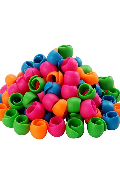 Choice 16pcs Random Color 16/32pcs Silicone Thread Spool Ring Colorful Spool Clamps Holder Bobbin Savers Th