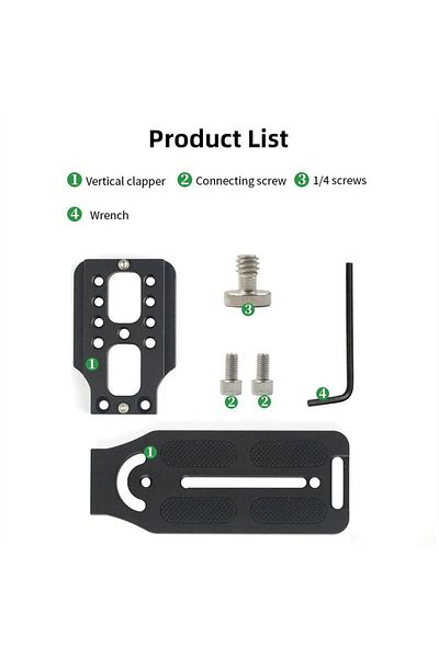 Choice Black Camera Quick Release Plate L-type Vertical Screen Plate Aluminum Alloy Material Bracket For Ca