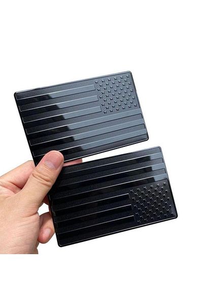 Choice A 2pcs Aluminum Alloy Metal Usa American Flag Car Tuning Car Emblem Sticker Parts Accessories Motor.