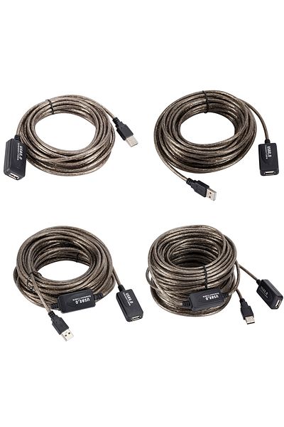 Choice كابل تمديد USB 2.0 من ذكر إلى أنثى بطول 5/10/15/20 متر، كابل تمديد مكرر نشط