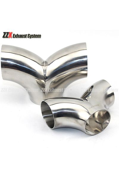 Choice Od 63mm Car Accessories 304 Stainless Steel Exhaust Muffler Welding I Y Type Tee Connection Tube 19/