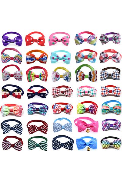 Choice Multi 20pcs Dog Acccessories Dog Bow Tie Bulk Dog Collar Bow Dog Bowtie Small Dog Cat Pet Supplies