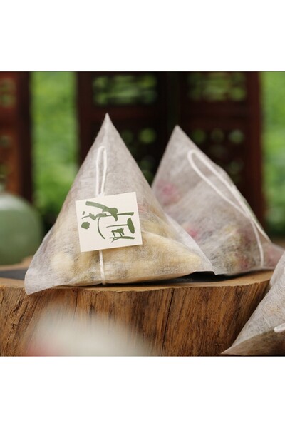 Choice 58x70mm 100 قطعة / الوحدة مرشح أكياس الشاي الفارغة القابلة للاستعمال مرة واحدة من ألياف الذرة المتحللة بيولوجيًا من مادة Pla بطول الخط