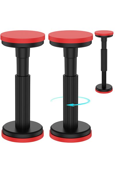 Toorise 2pcs Black Nylon 2pcs Telescopic Support Rod Nylon Cabinet Adjustable Support Pole 200kg Weight Capa