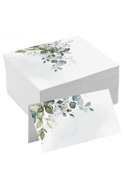 Choice 50pcs White 20/50/100pcs Wedding Seating Number Card Fresh Style Name Place Cards Table Decor Christ