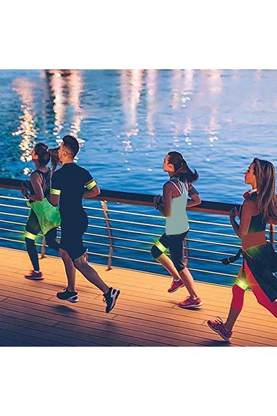 Choice 2Pcs Reflective Band for Running High Visible Night Safety Gear for Arm Wrist Waist Ankle Adjusta...
