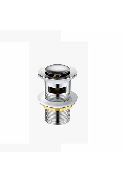 Choice 1 Basin Waste Click-clack Slotted Unslotted Dome Brass Sink Pop Up Plug Push