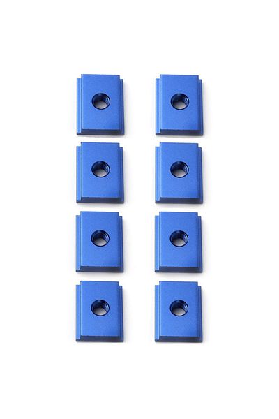 toohr M6 Blue 8pcs Workbench M6/m8 T Slot Nut Bolts T-track Slider Aluminum Alloy 30/45 Type Tracks Jigs S