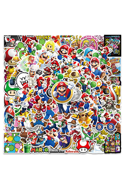 Choice 100 قطعة 100 قطعة من ملصقات سوبر ماريو بروس لويجي يوشي سجل القصاصات ال...