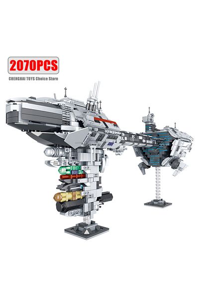 Choice MOC-57273 Nebula Medical Corvette Frigate Building Blocks Movie Series Warship Kit Model Bricks K...