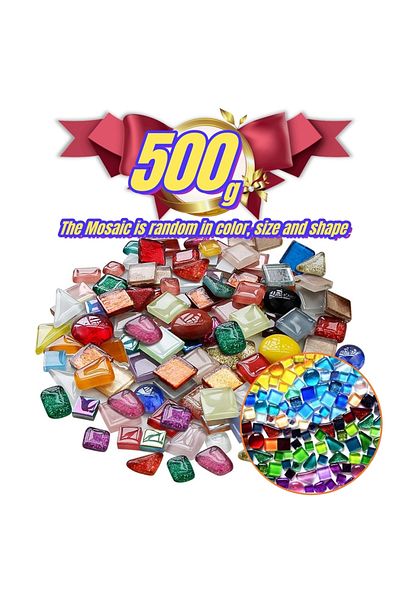 Choice S-mall 500g Mixed Color Irregular Crystal Mosaic Tiles,mix Color Series,crystal Craft For Craft Bath