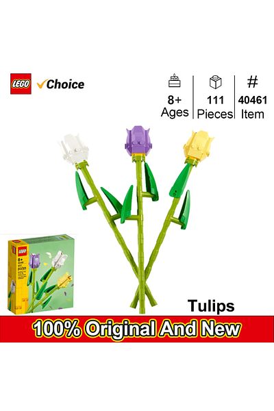 Choice LEGO 40461 Tulips Flower Bouquet 111PCS  DIY Toys For Boys Girl Children Gift ages 8+