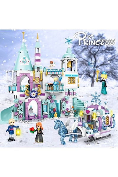 Choice Ice And Snow Castle Friends Princess Luxury Ice Castles Playground House Movies Winter Snow Horse Fi
