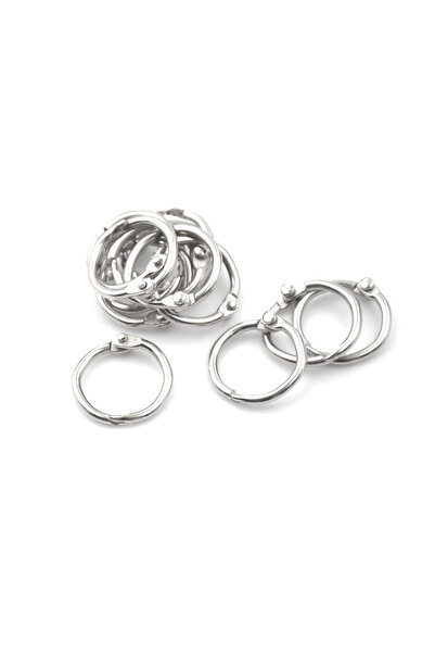 Choice 50Pcs Metal Ring Binder Staple Book Binder Albums Loose-leaf Book Hoops 15-80mm Loose Leaf Ring K...