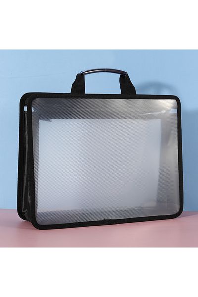 Choice Transparent A4 Handbag Six Colors Large Capacity Waterproof Documents Students Business Portable Bag