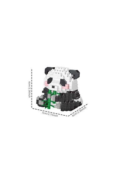Choice With Box Panda B Adorable Panda-shaped Building Blocks Toy Set: Desirable Desktop Decor, Perfect Gif