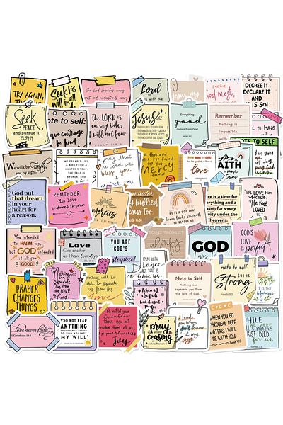Choice 50pcs 50pcs Bible Verse Scrapbook Stickers Diy Diary Laptop Luggage Skateboard Graffiti Decal Fun St