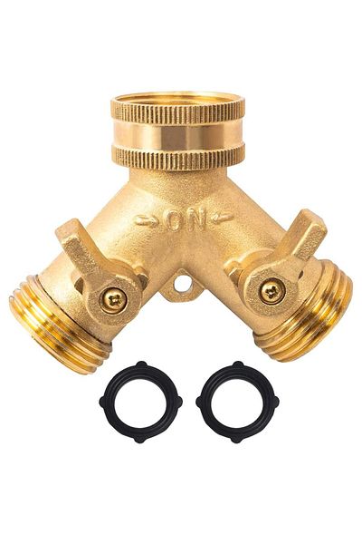 Choice 1pcs 3/4 Inch 2 Way Brass Garden Hose Splitter Y-type Tap Watering Connector Distributor For Outdoor